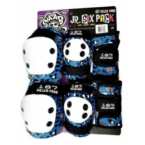 187 Killer Pads Jr. Six Pack Set Staab Blue