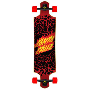 Santa Cruzer Complete Flame Dot Drop Down Black/Red 40in