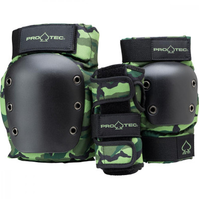PRT-PCO-0219 Pro-Tec Pads Street Gear Junior 3 Pack Open Camo YM YOUTH