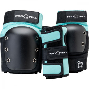 PRT-PCO-0220 Pro-Tec Pads Sky Brown Street Gear Jr. 3-Pk	Teal/Black YS YOUTH