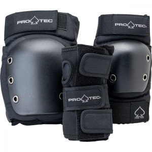 PRT-PCO-2040 Pro-Tec Pads Street gear Junior 3 Pack Open Black YS YOUTH