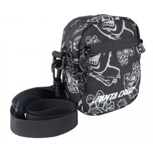 SCA-BAG-0148 Santa Cruz Bag Metro Shoulder Bag Black Hands All Over