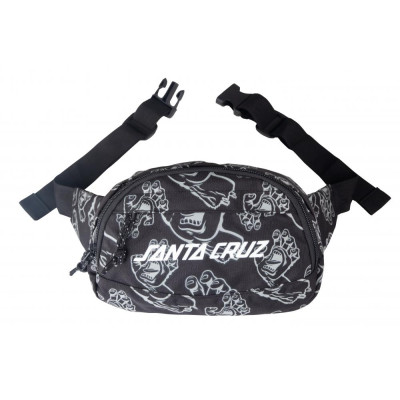 SCA-BAG-0149 Santa Cruz Bag Data Waistpack Black Hands All Over