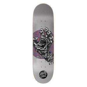 SCR-SKD-2449 Santa Cruz VX Deck Wooten Alive Hand Grey 8.5in