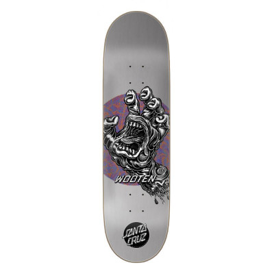 SCR-SKD-2449 Santa Cruz VX Deck Wooten Alive Hand Grey 8.5in
