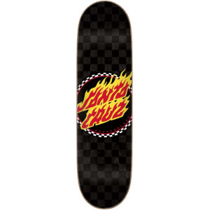 SCR-SKD-2474 Santa Cruz Deck Flame Dot Check 7Ply Birch 8.5in