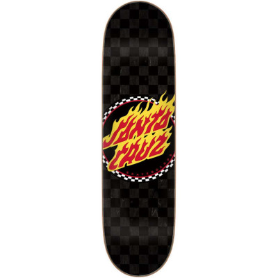 SCR-SKD-2474 Santa Cruz Deck Flame Dot Check 7Ply Birch 8.5in