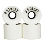 DST-SKW-0004 D Street Wheels 59 Cent 78A (4 Pack)  White 59mm