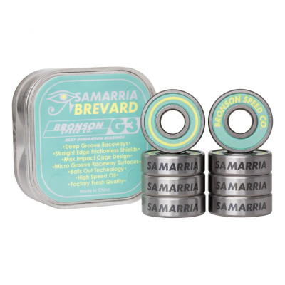 BSC-BEA-0413 Bronson Speed Co. Bearings Samaria Brevard Pro G3 Silver