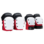 PRT-PCO-0211 Pro-Tec Pads Street Knee/Elbow Pad Set Red/White/Black XL ADULT