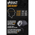 ADD-PHE-0002 Addict Helmet Logo Helmet 53-57 cm Matte Black OSFA JNR (Копие)